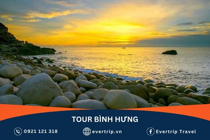 bình minh tại bãi đá trứng, mặt trời mọc ở phía chân trời