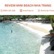 bãi biển mini beach nha trang nhìn từ bên phải