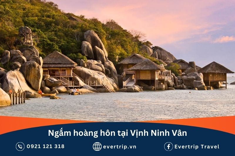 ngắm hoàng hôn ở ninh vân bay