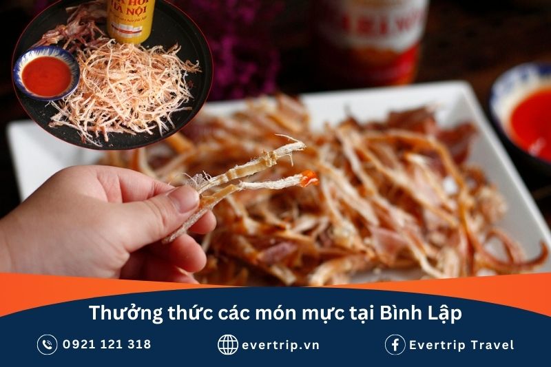 các món mực ở bình lập