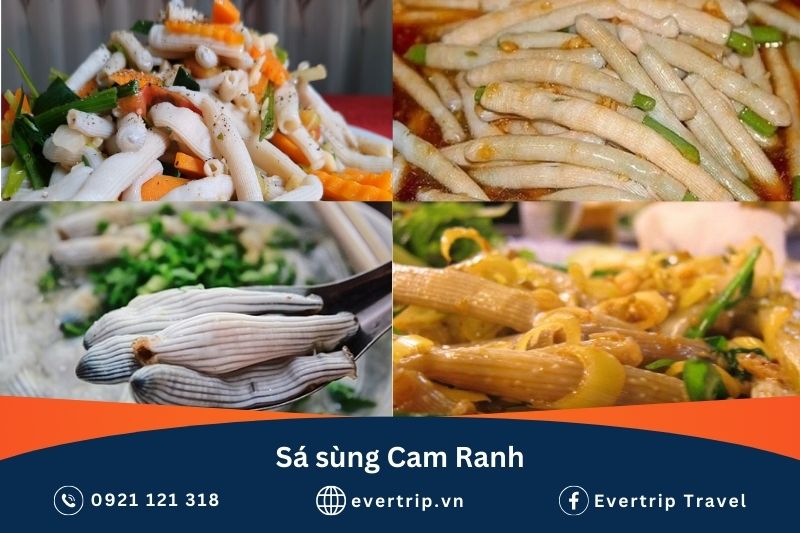 đặc sản sá sùng của vịnh cam ranh