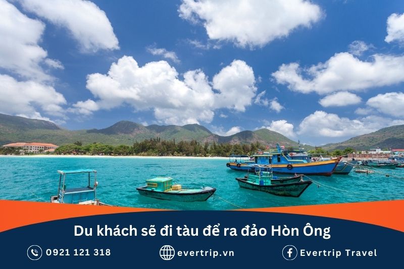 di chuyển bằng tàu ra Hòn ông là lựa chọn duy nhất