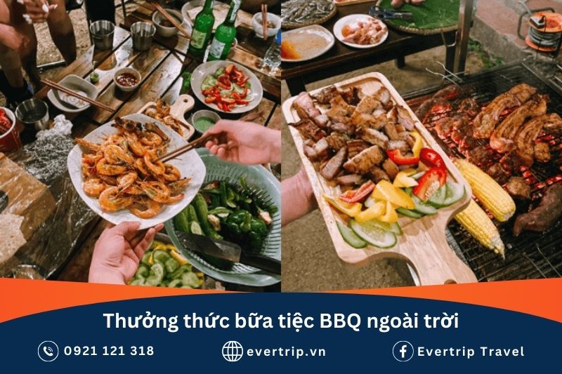 Tiệc BBQ hấp dẫn tại Hồ Kênh Hạ