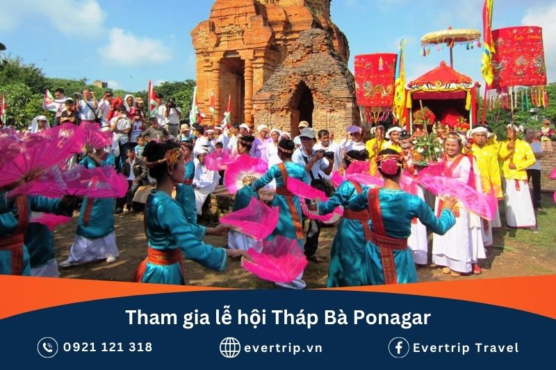 tham gia lễ hội tháp bà ponagar khi đi nha trang tháng 3