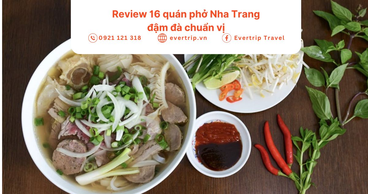 phở nha trang với topping phong phú