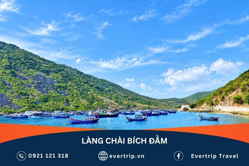 làng chài bích đầm nằm gần trung tâm tp nha trang