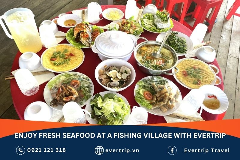 lunch at tri nguyen fishing village